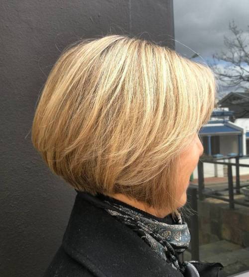 60 Elegant Hairstyles for Women Over 60 to Match Every Preference 16 Elegant Bronde Layered Bob