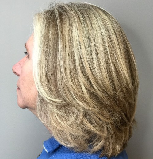 60 Elegant Hairstyles for Women Over 60 to Match Every Preference 15 Shoulder Length Hairstyle With Layers