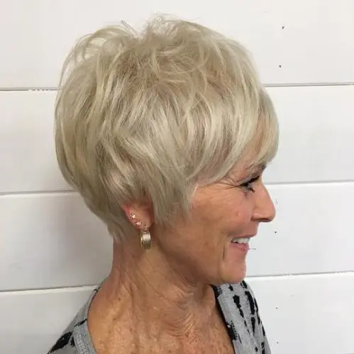 60 Elegant Hairstyles for Women Over 60 to Match Every Preference 51 Blonde Pixie For Elderly Women