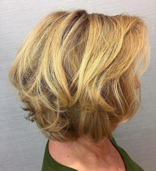 60 Elegant Hairstyles for Women Over 60 to Match Every Preference 33 Disheveled Bob Hairstyle