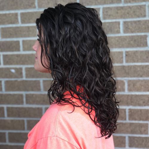 Longer Wavy Perm Hair