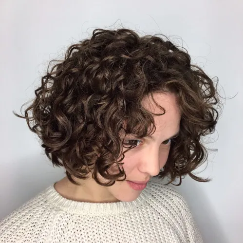 Short Hair Perm With Big Curl