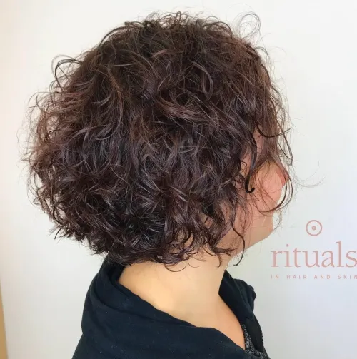 Curly Messy Perm Bob