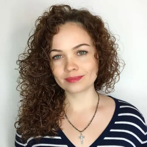 Chestnut Brown Perm Hair