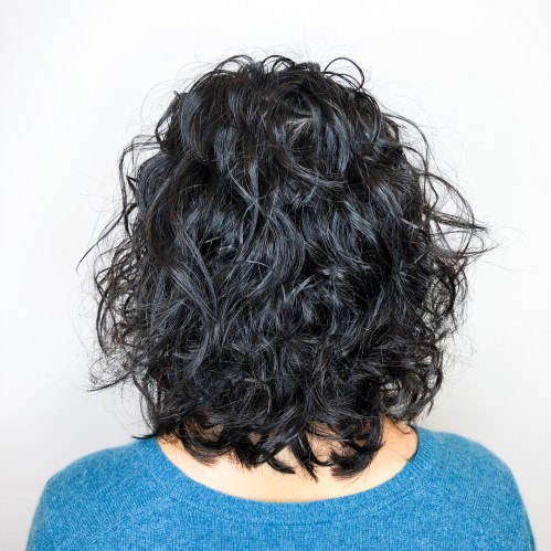 Medium Curly Perm Bob