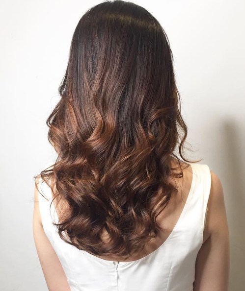 Long Hair with Perm Curls for the Ends