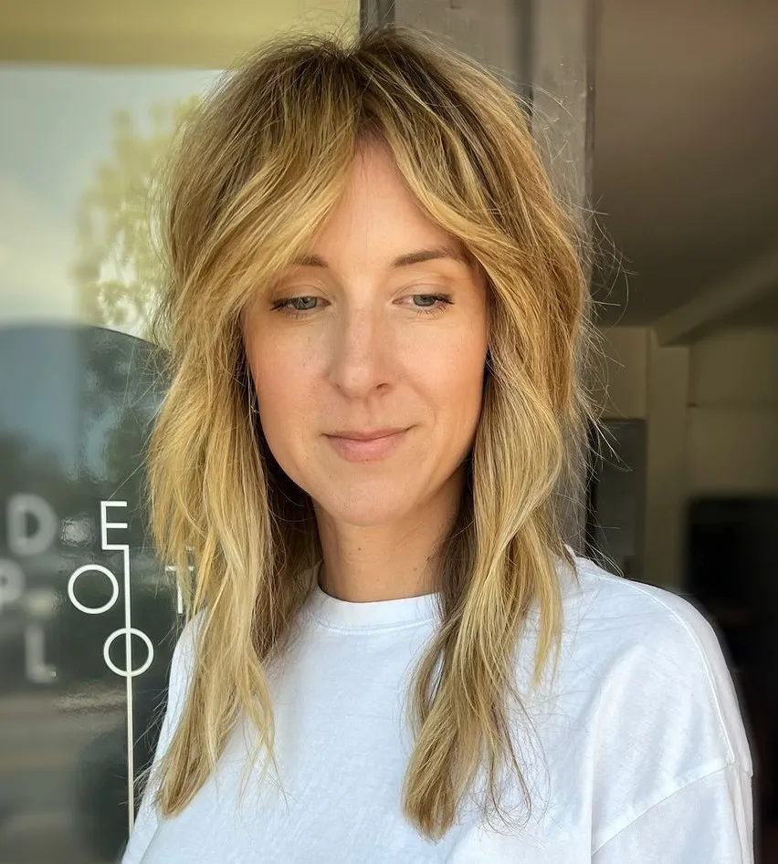 Shoulder Length Shaggy Haircut