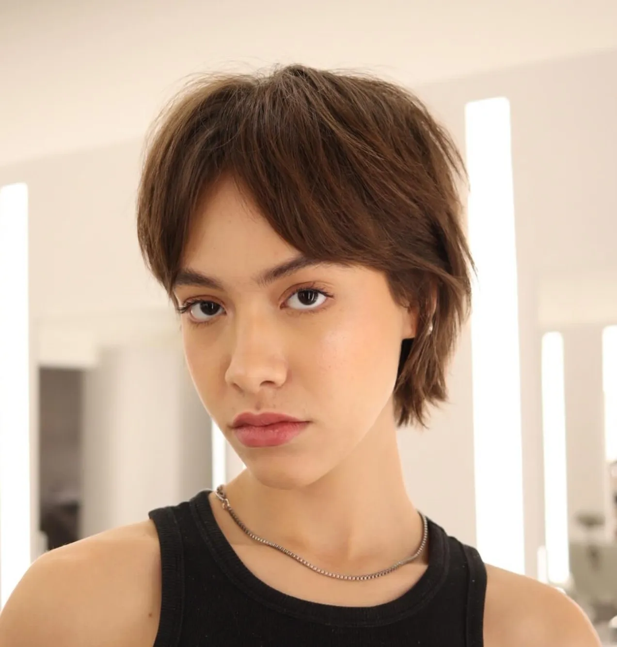 Pixie Mullet with Center Part