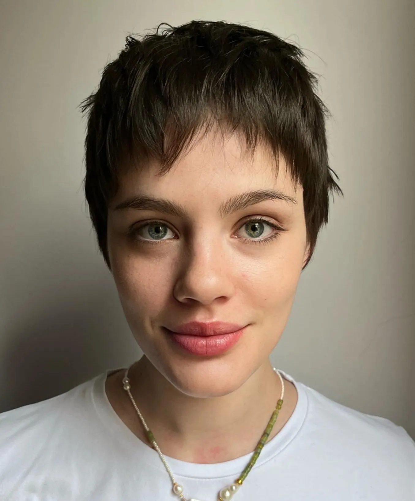 Short Boyish Pixie Cut for Long Face