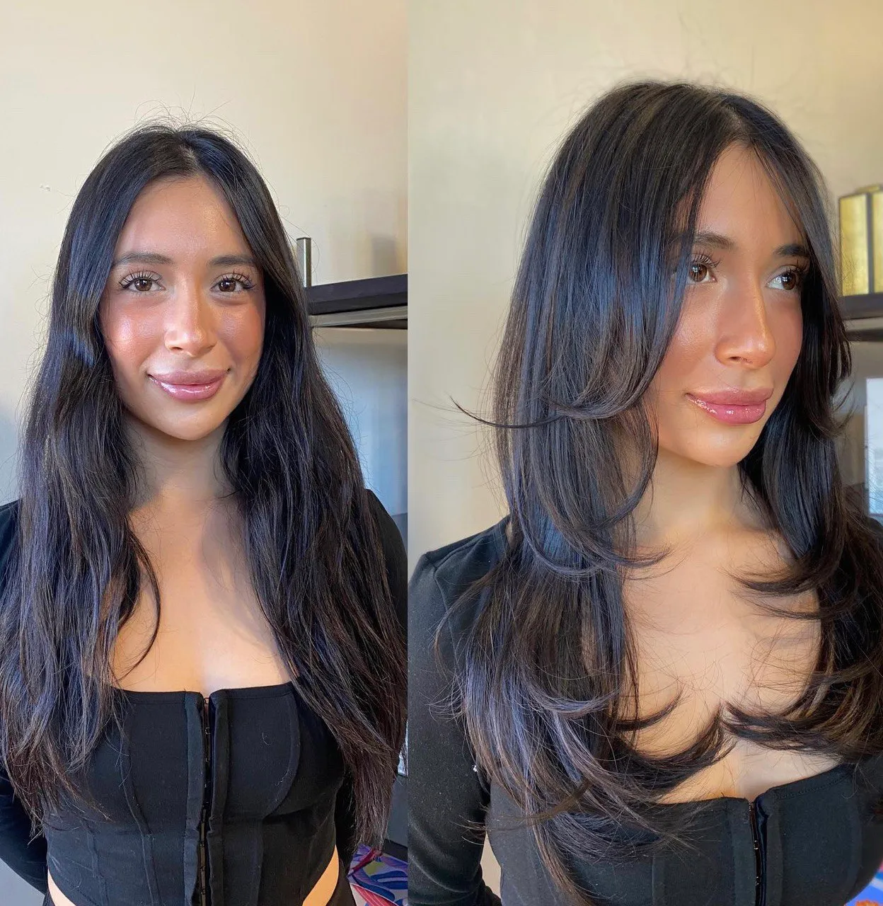 Butterfly Layers with Face Framing Effect