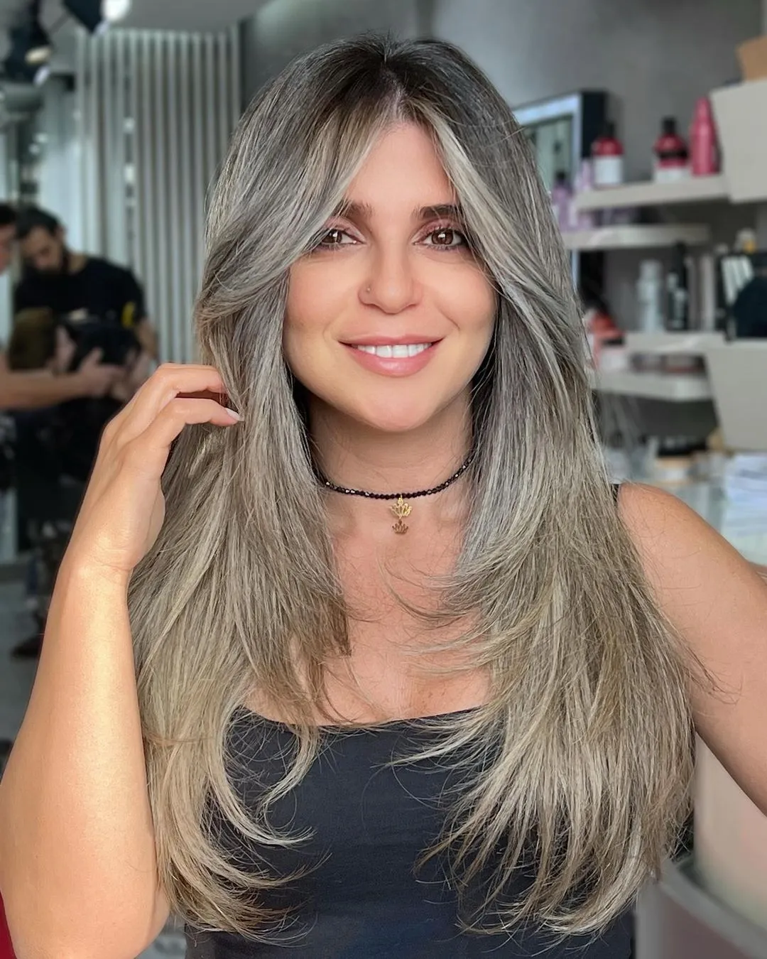Thin Dishwater Blonde Hair with Long Layers