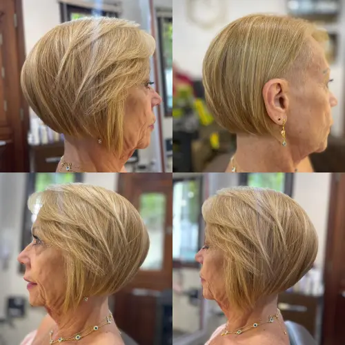 30 Hairstyles That Can Shave a Decade Off Your Appearance 14 Inverted Layered Bob with Undercut