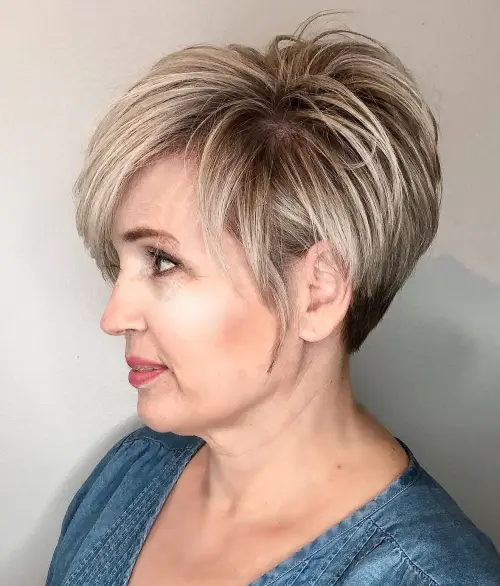 30 Hairstyles That Can Shave a Decade Off Your Appearance 11 Tapered Pixie with Crown Lift