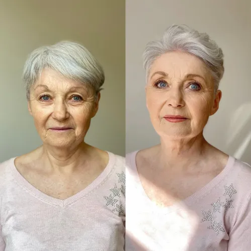 30 Hairstyles That Can Shave a Decade Off Your Appearance 18 Elegant Short Silver Hairstyle for Older Ladies