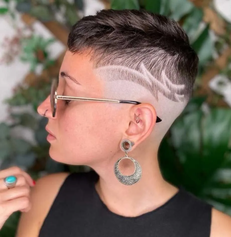 Creative Undercut Design Female