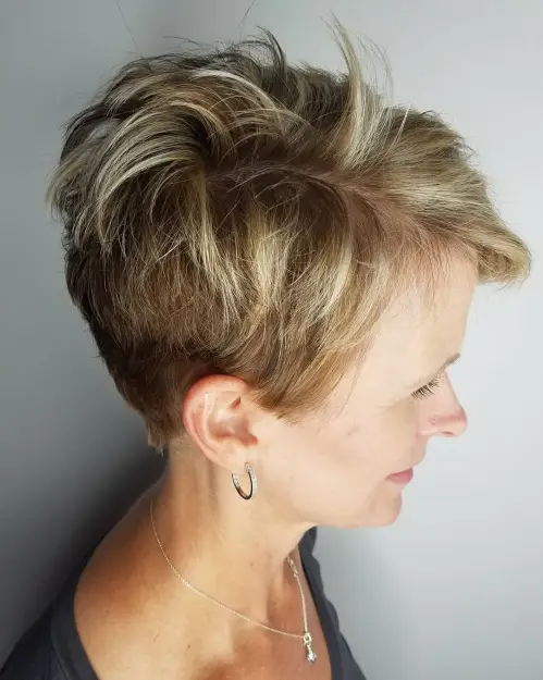Over Fifty Short Layered Pixie