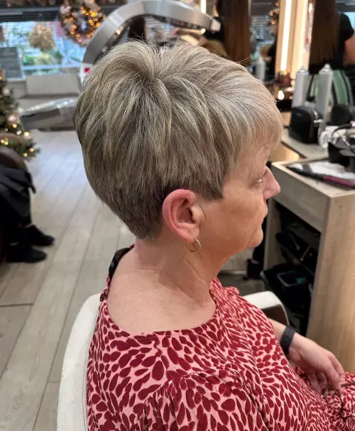 Short Piece-y Hairstyle with Feathered Crown
