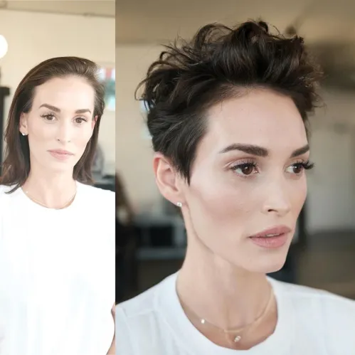 30 Stylish Hairstyles for Thin Straight Hair 25 Short Messy Hairstyle with Root Lift