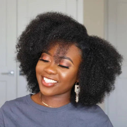 12 Different Hair Types: Identifying and Styling Yours 14 Woman with 4C Type of Hair