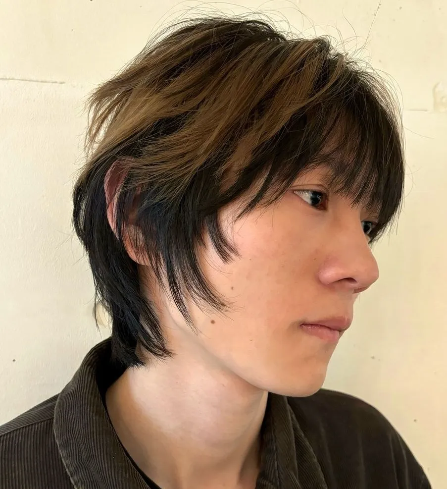 Face-Framing Wolf Style Face-Framing Korean Wolf Cut Style