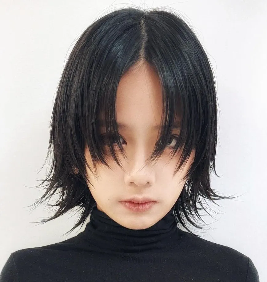Short Flipped Wolf Cut Short Korean Wolf Cut