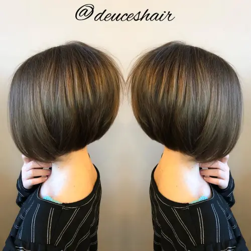 Sleek Bob With Sun-Kissed Highlights