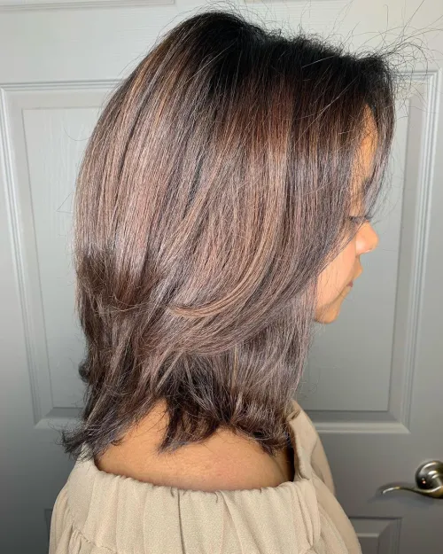 Shoulder Length Shag Hairstyle For Girls