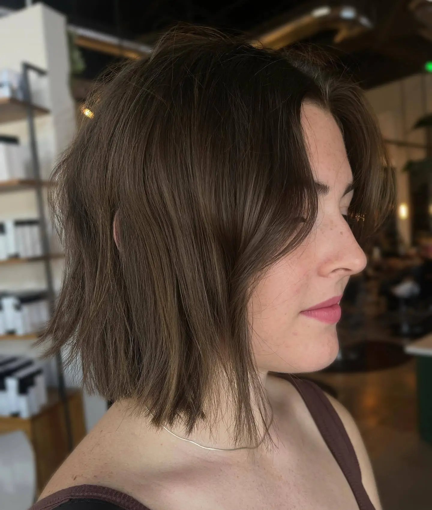 Tousled Neck-Length Bob Short Choppy Bob Hairstyle