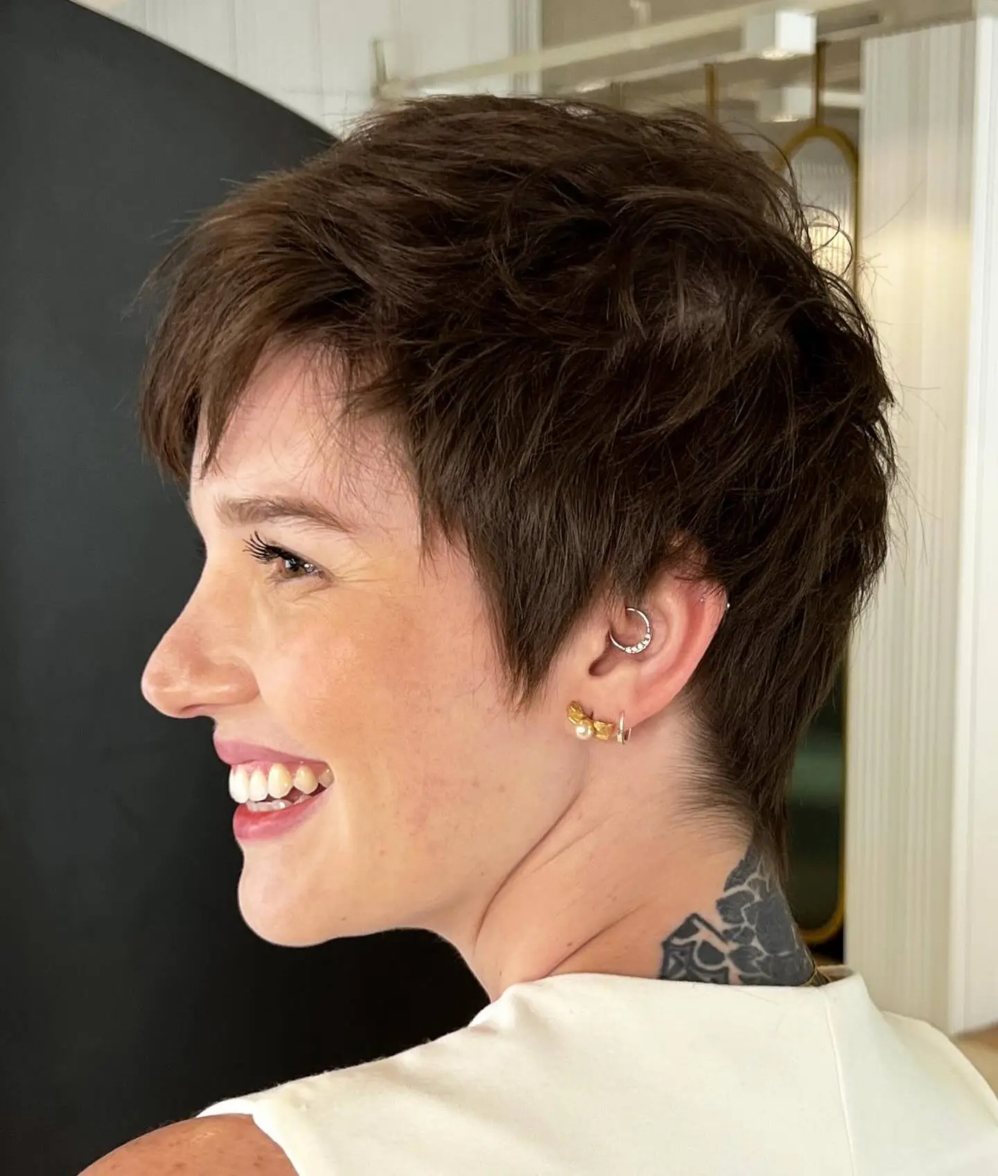 Short Layered Pixie Cut Textured Pixie for Straight Short Hair