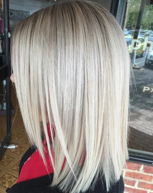 80 Stunning Medium-Length Hairstyles for Thick Hair 8 Blonde Layered Lob