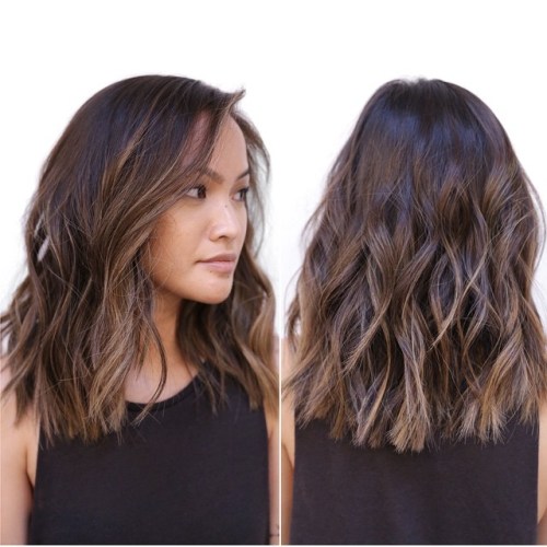 80 Stunning Medium-Length Hairstyles for Thick Hair 47 Medium Choppy Wavy Hairstyle