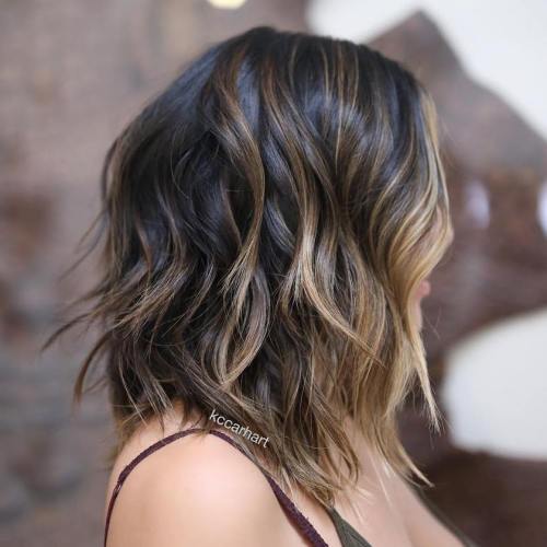 80 Stunning Medium-Length Hairstyles for Thick Hair 71 Layered Bronde Balayage Lob