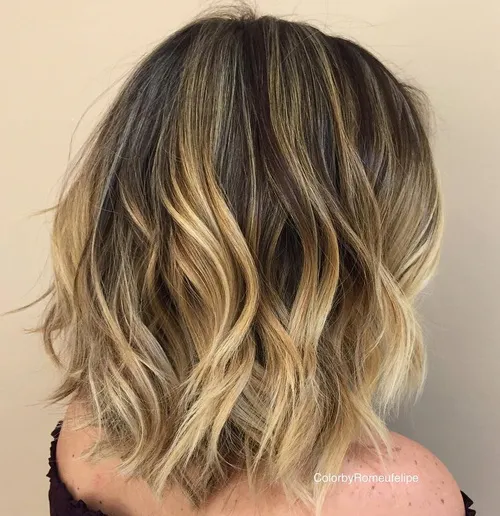 80 Stunning Medium-Length Hairstyles for Thick Hair 81 Wavy Balayage Lob