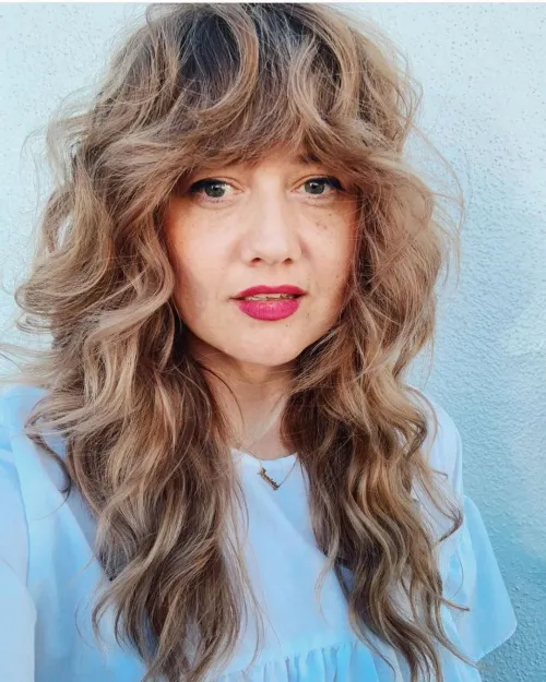 Layered Shag for Thick Hair