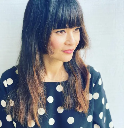 Three Level Hairstyle with Bangs