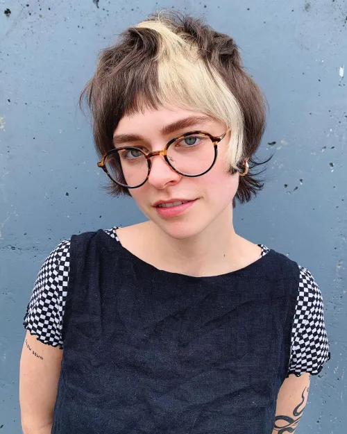 Pixie Mullet with Block Color