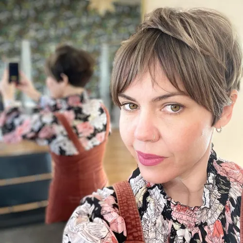 Long Pixie with Curtain Bangs