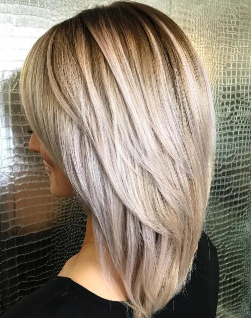 Medium Haircut With Long V-Cut Layers