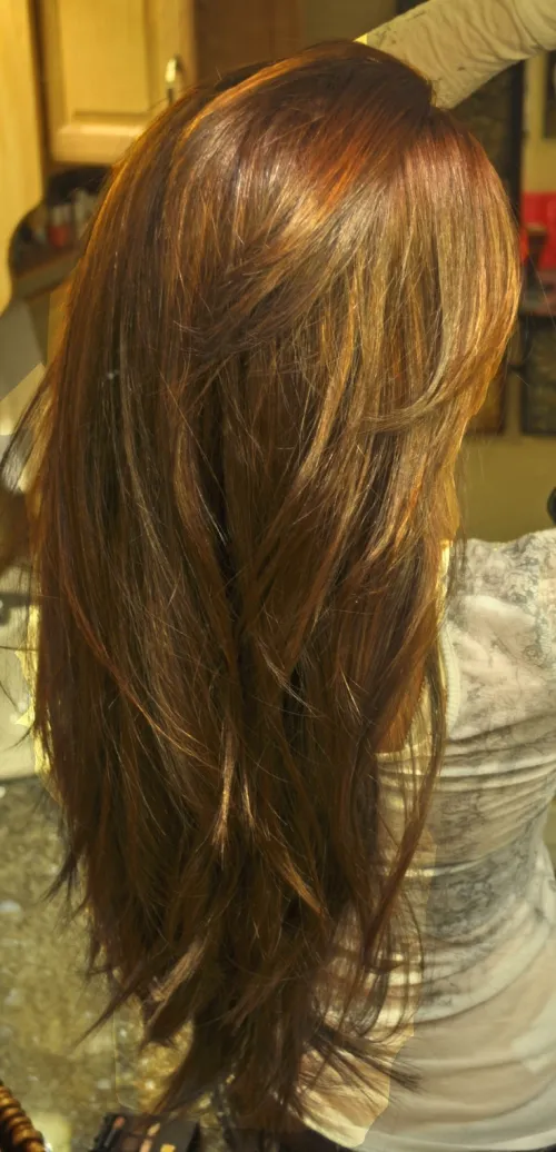long layered haircut for thick hair