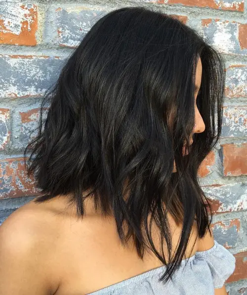 Black Choppy Lob