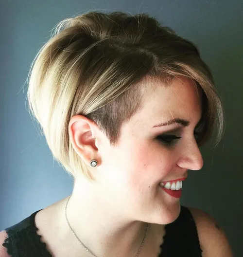 50 Bold Undercut Hairstyles for Women to Make an Impact 9 bob with temple undercut