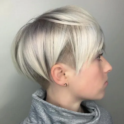 50 Bold Undercut Hairstyles for Women to Make an Impact 18 Blonde Pixie With Side And Nape Undercut