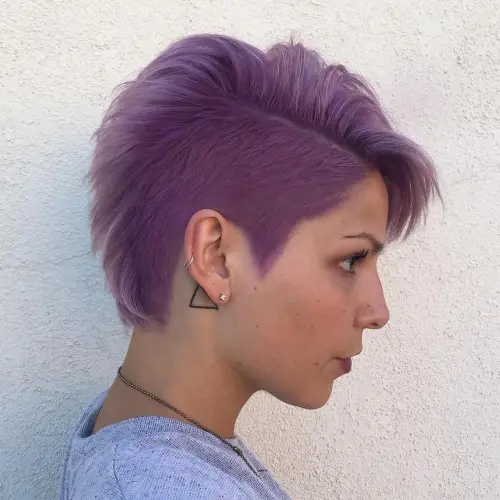 50 Bold Undercut Hairstyles for Women to Make an Impact 19 Asymmetrical Pastel Purple Pixie Undercut