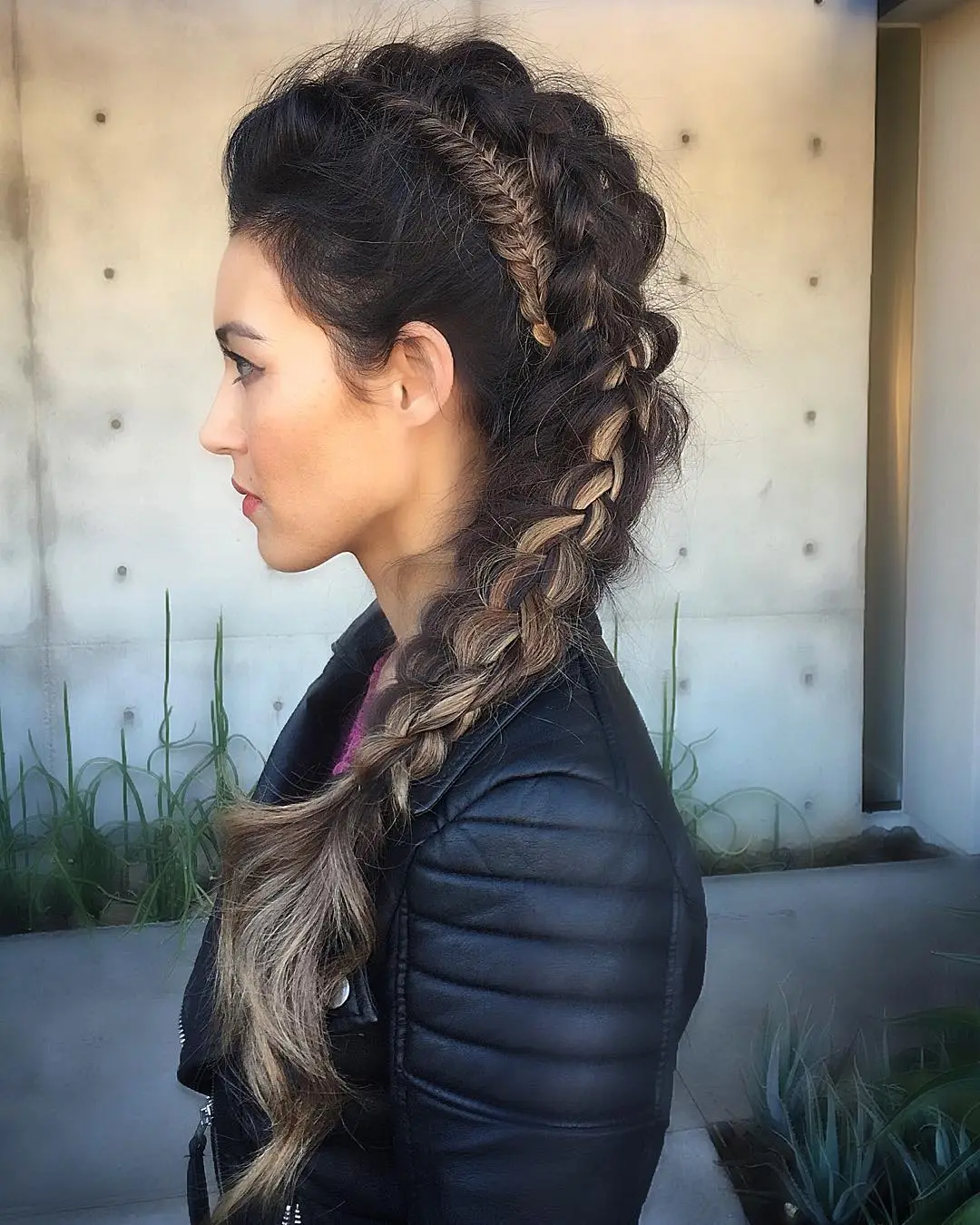 Double Mohawk Braid For Long Hair
