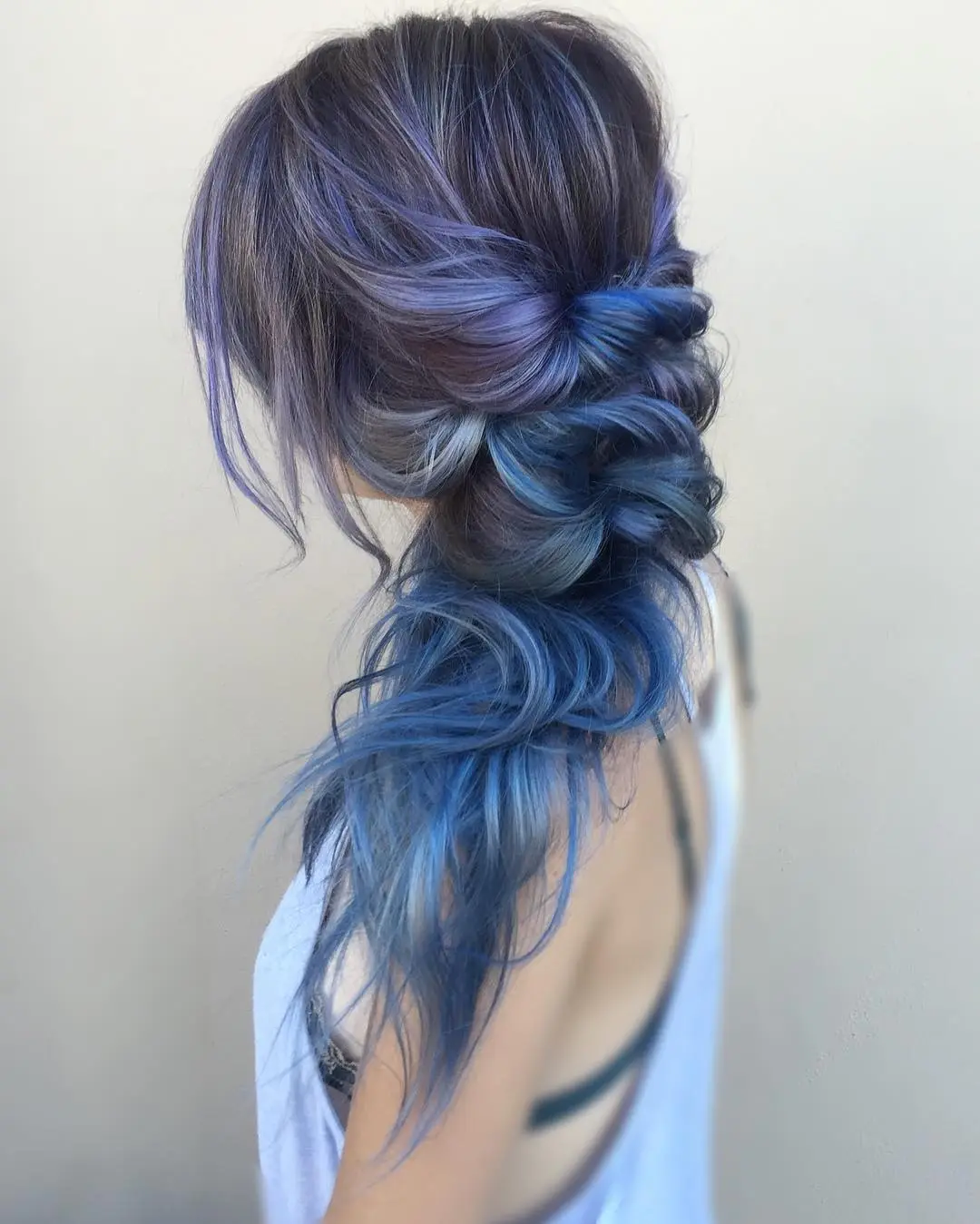 Purple And Blue Balayage For Brown Hair