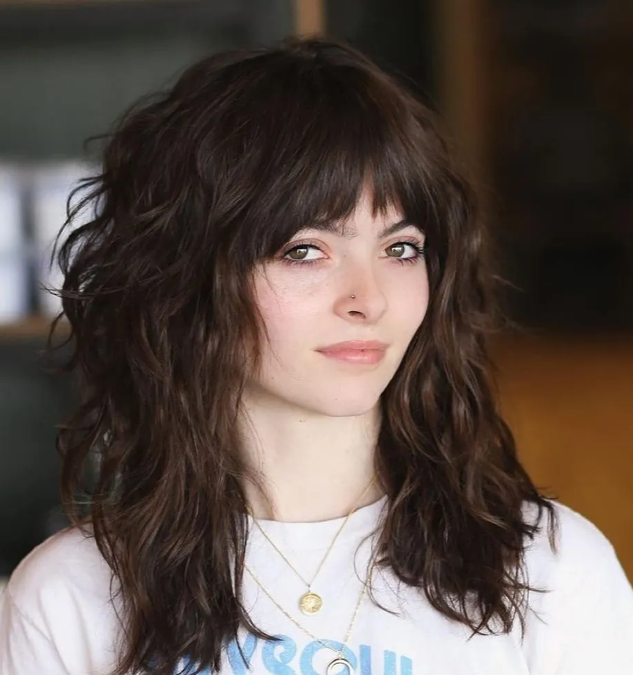 Messy Wavy Shag with Choppy Layers