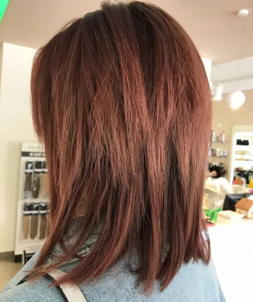 60 Essential Shag Hairstyles for Every Hair Type and Length 36 Medium Straight Hairstyle With Shaggy Layers