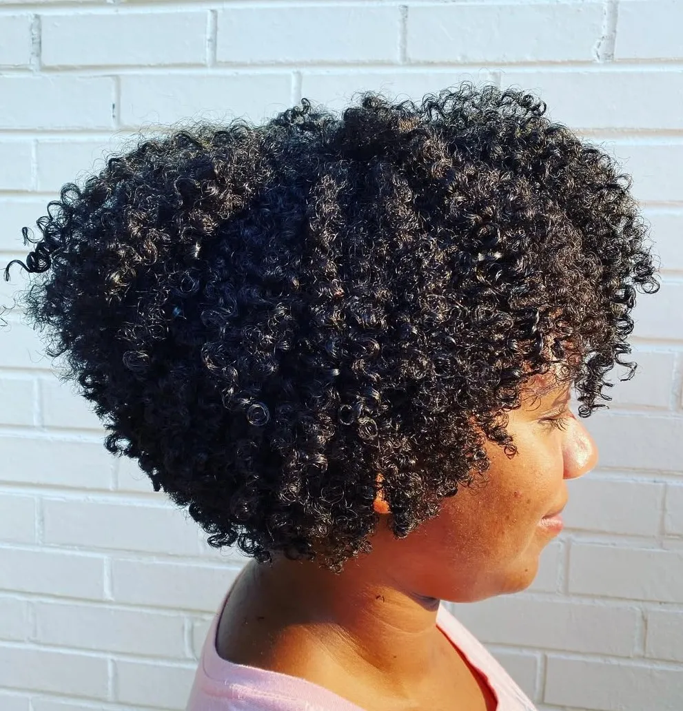 Short Stacked Bob for Natural Hair