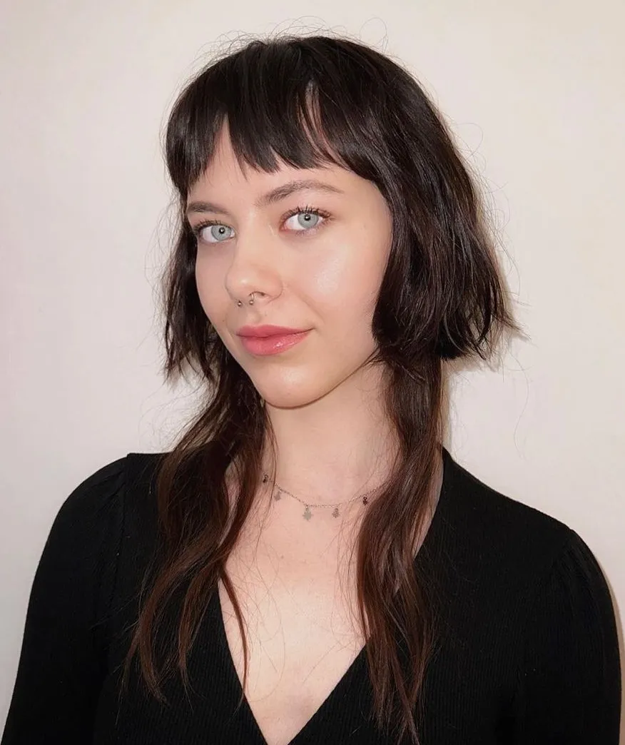 Jellyfish Bob Hairstyle with Short Bangs