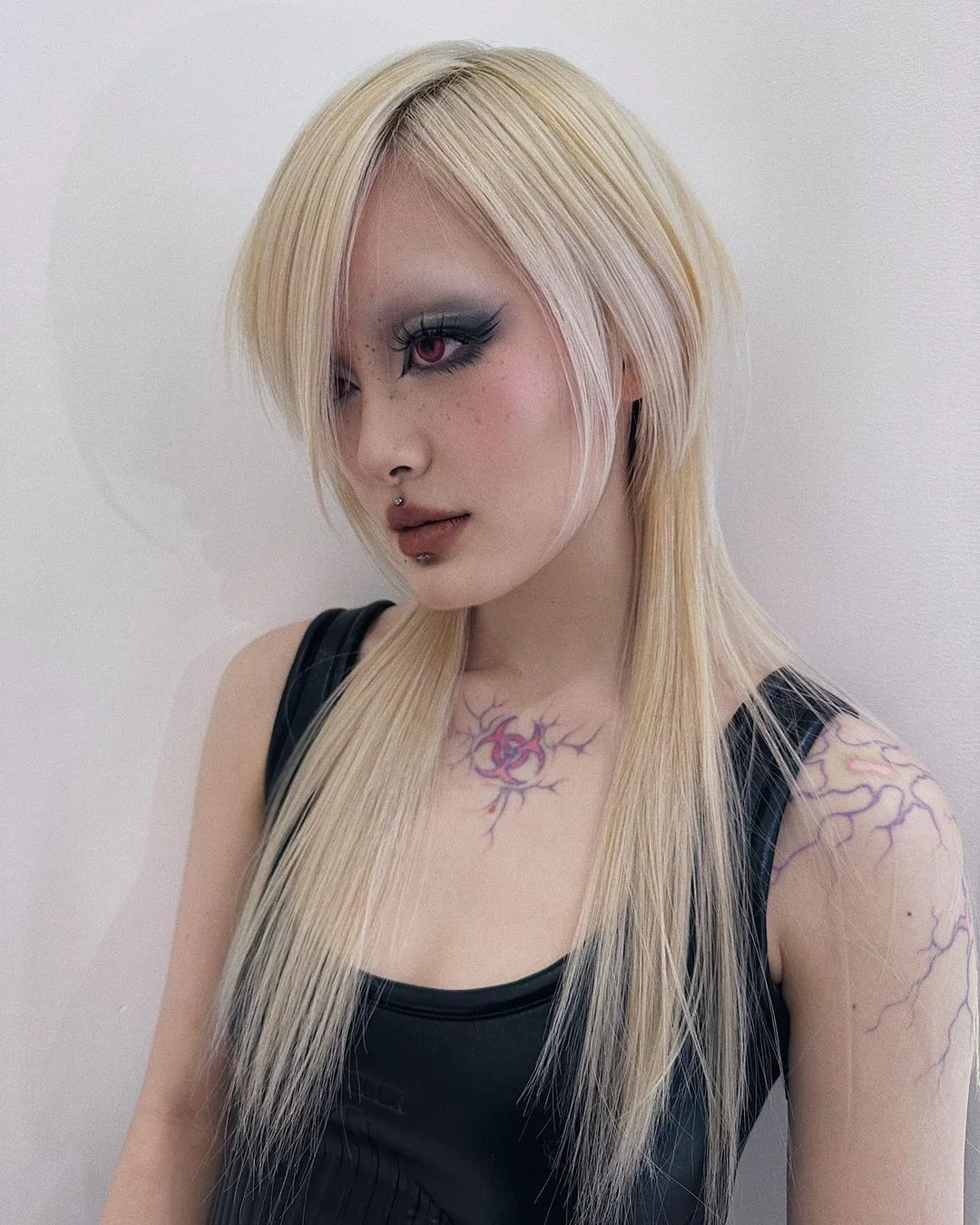 Edgy Platinum Jellyfish Cut for Fine Locks